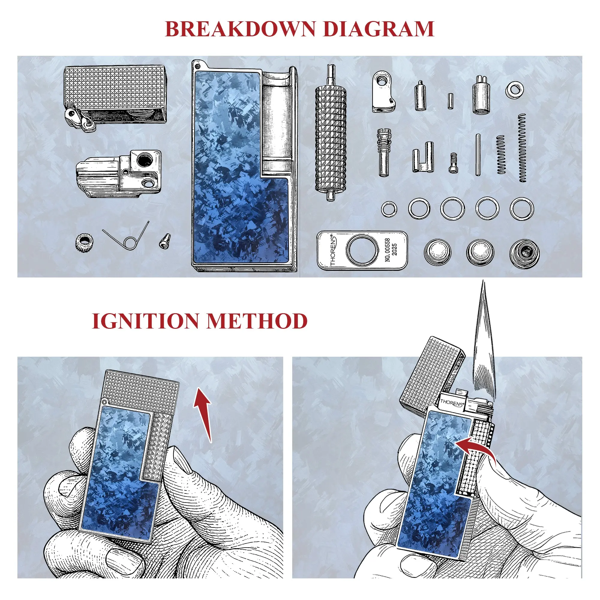 Narrow Lighter - Blue Frost Ti - Image 5