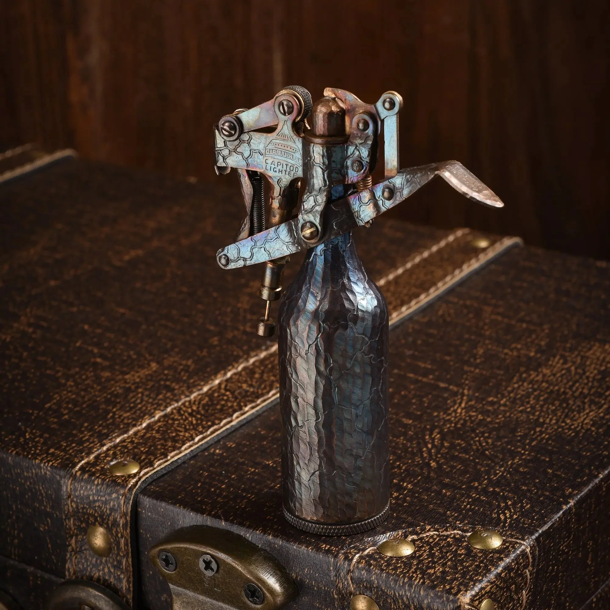 Table Lighter - Capitol - Hand Carved Cracks - Image 8