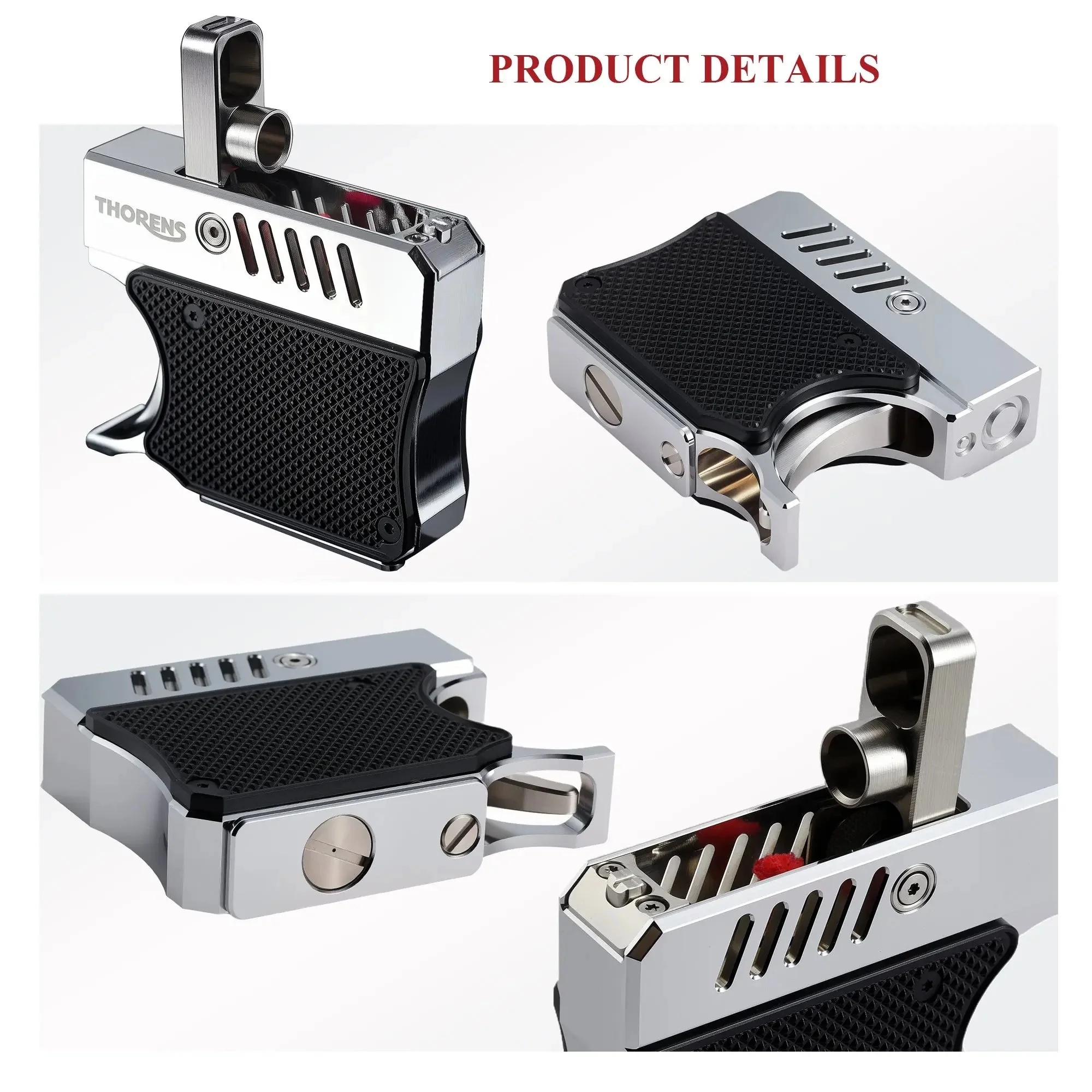 Gun Lighter - Black With Silver - Image 5