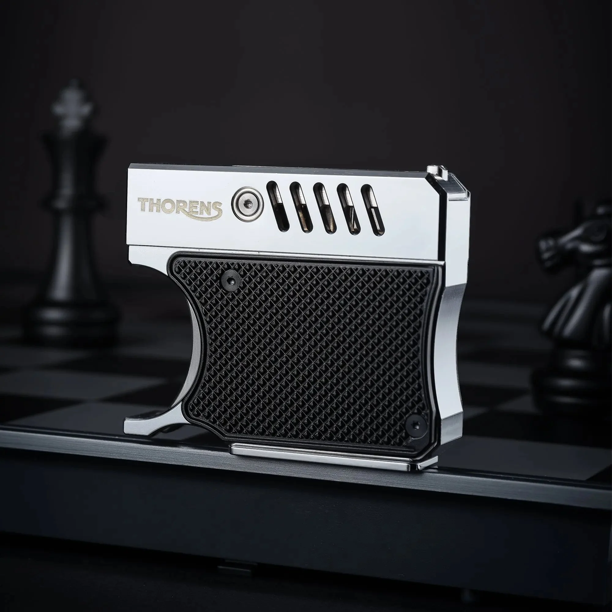 Gun Lighter - Black With Silver - Image 6