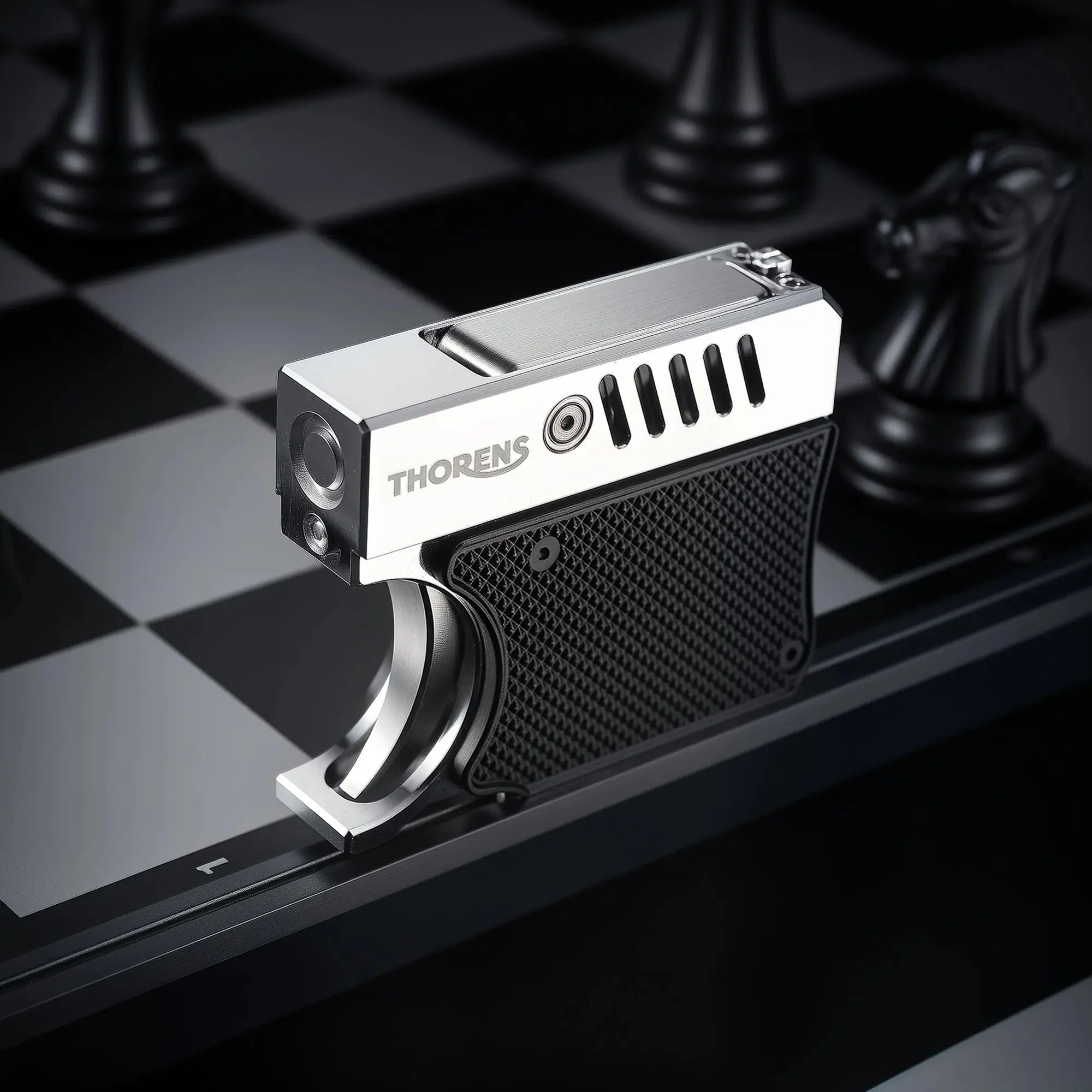 Gun Lighter - Black With Silver - Image 7