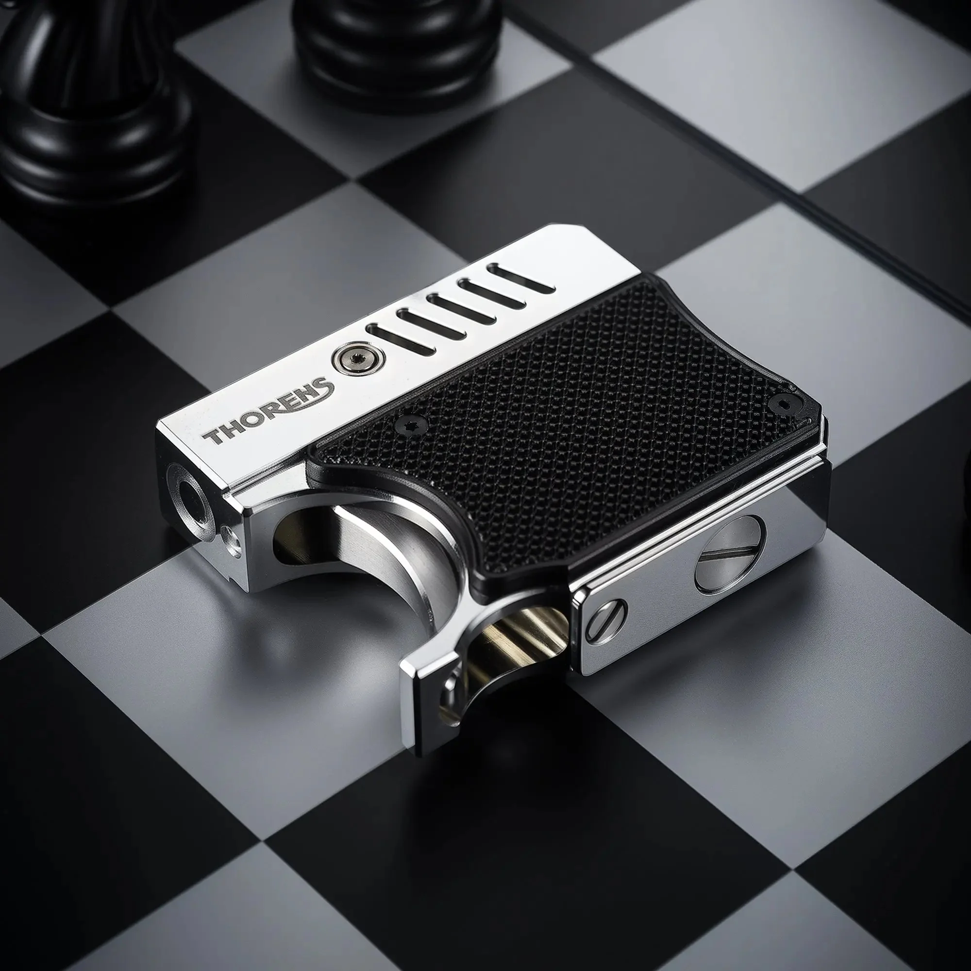 Gun Lighter - Black With Silver - Image 8