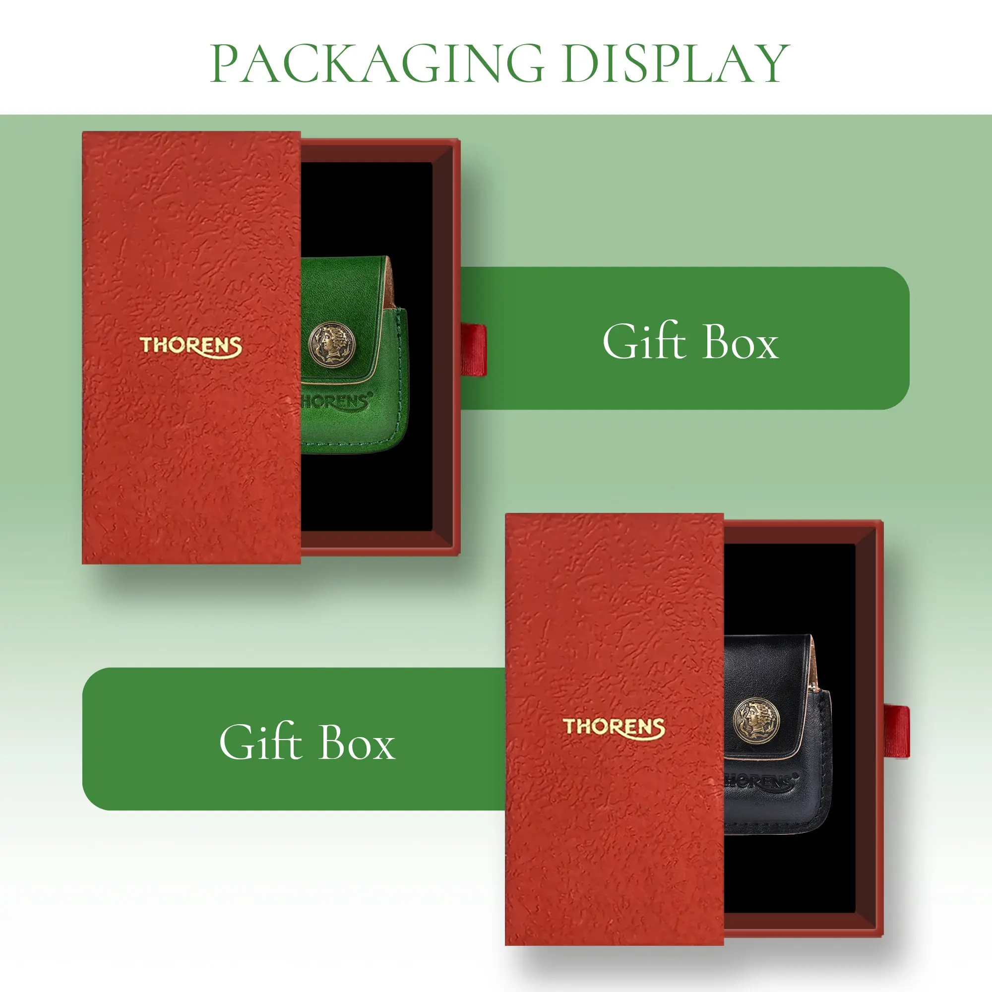 Handcrafted Leather Lighter Case - Green - Image 9