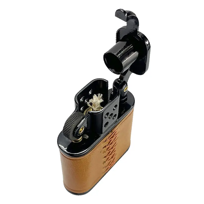 Handmade Cowhide Lighter - Brown - Image 5