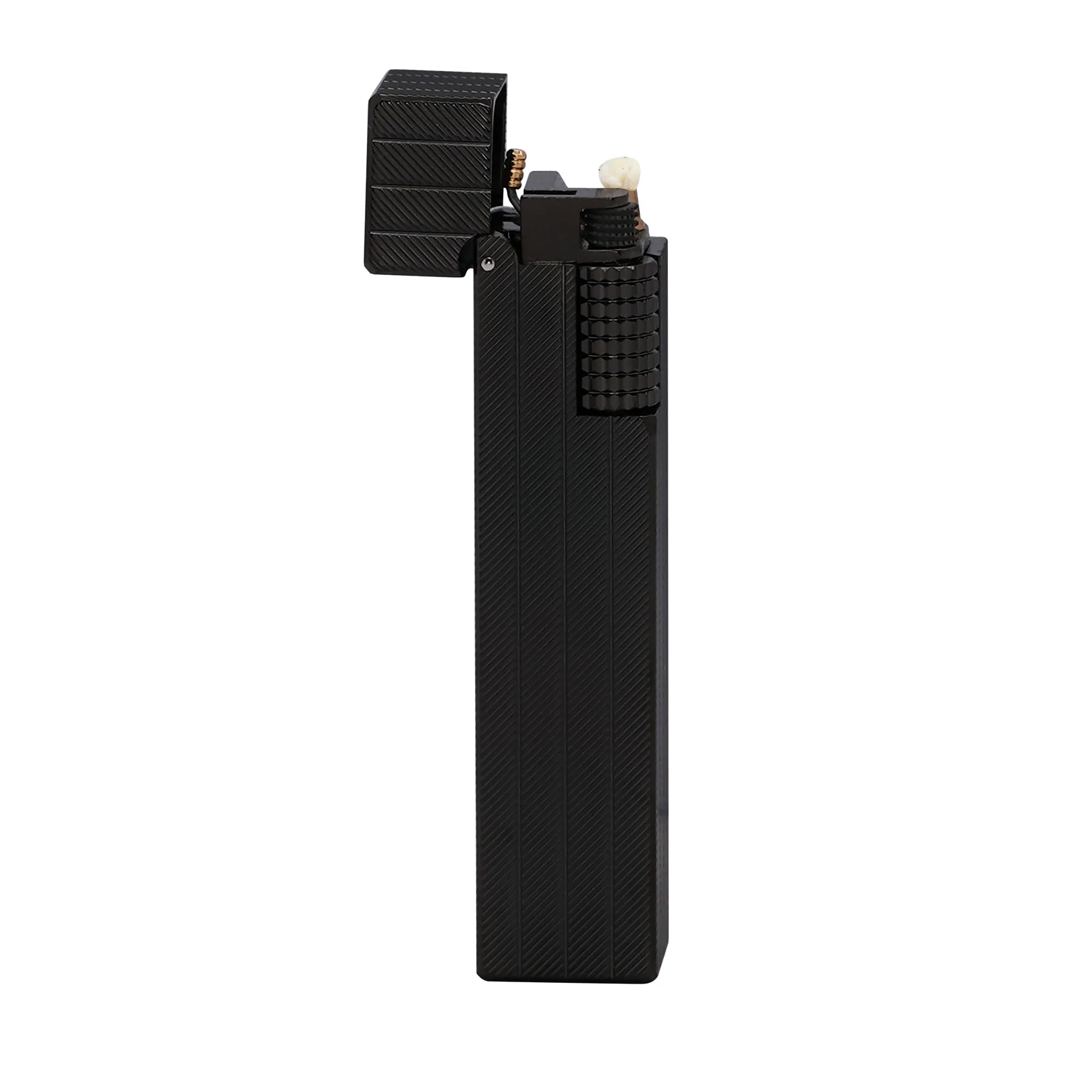 Rectangular Lighter - Diagonal Pattern - Black - Image 2
