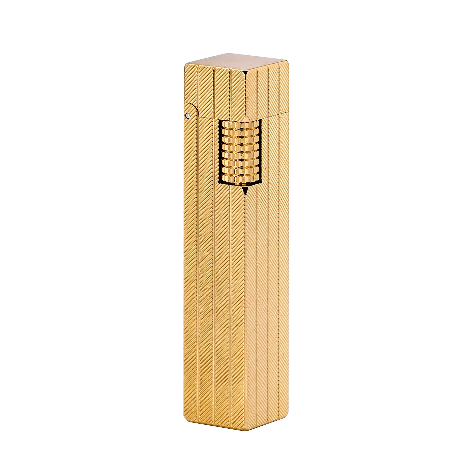 Rectangular Lighter - Diagonal Pattern - Silver - Image 11