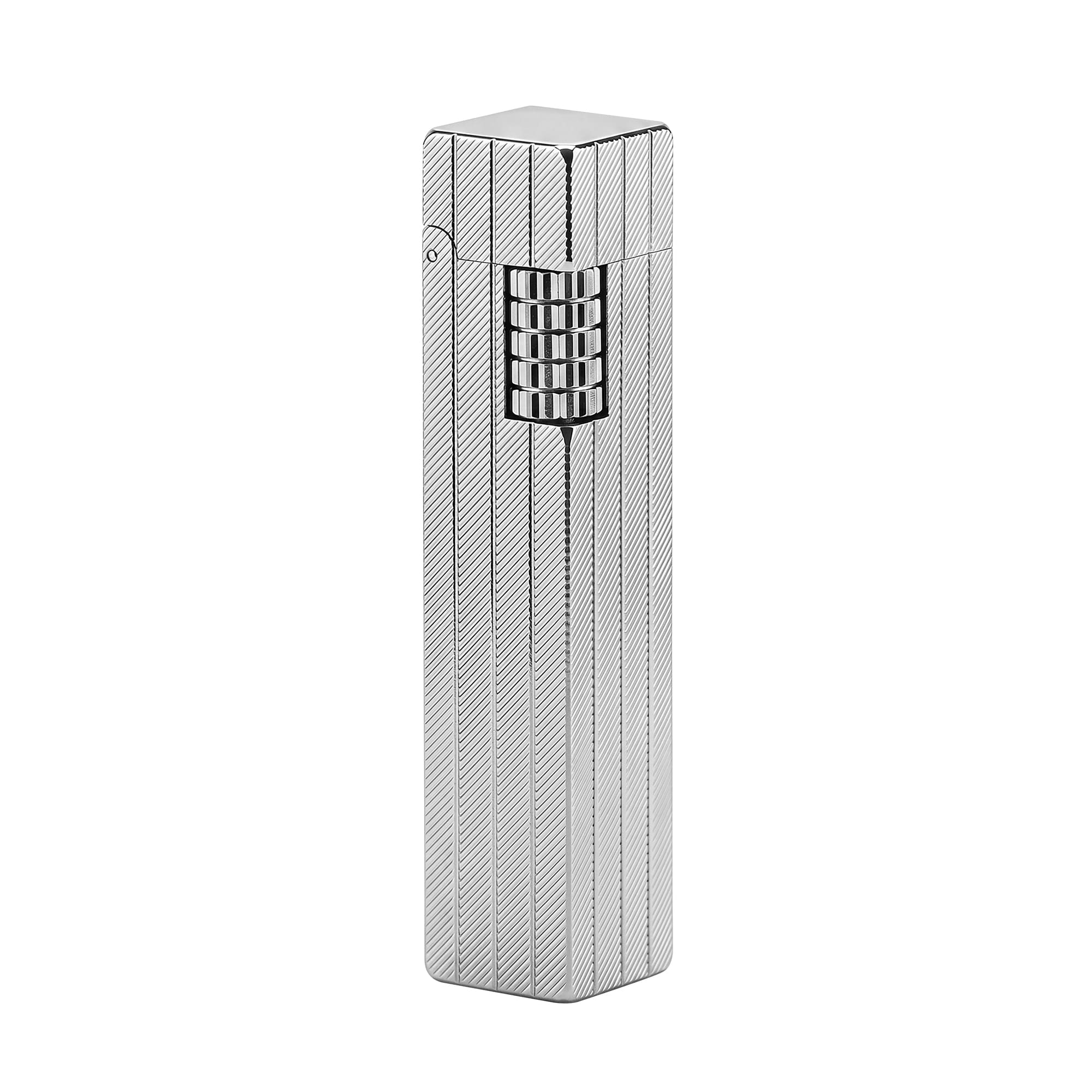 Rectangular Lighter - Diagonal Pattern - Silver