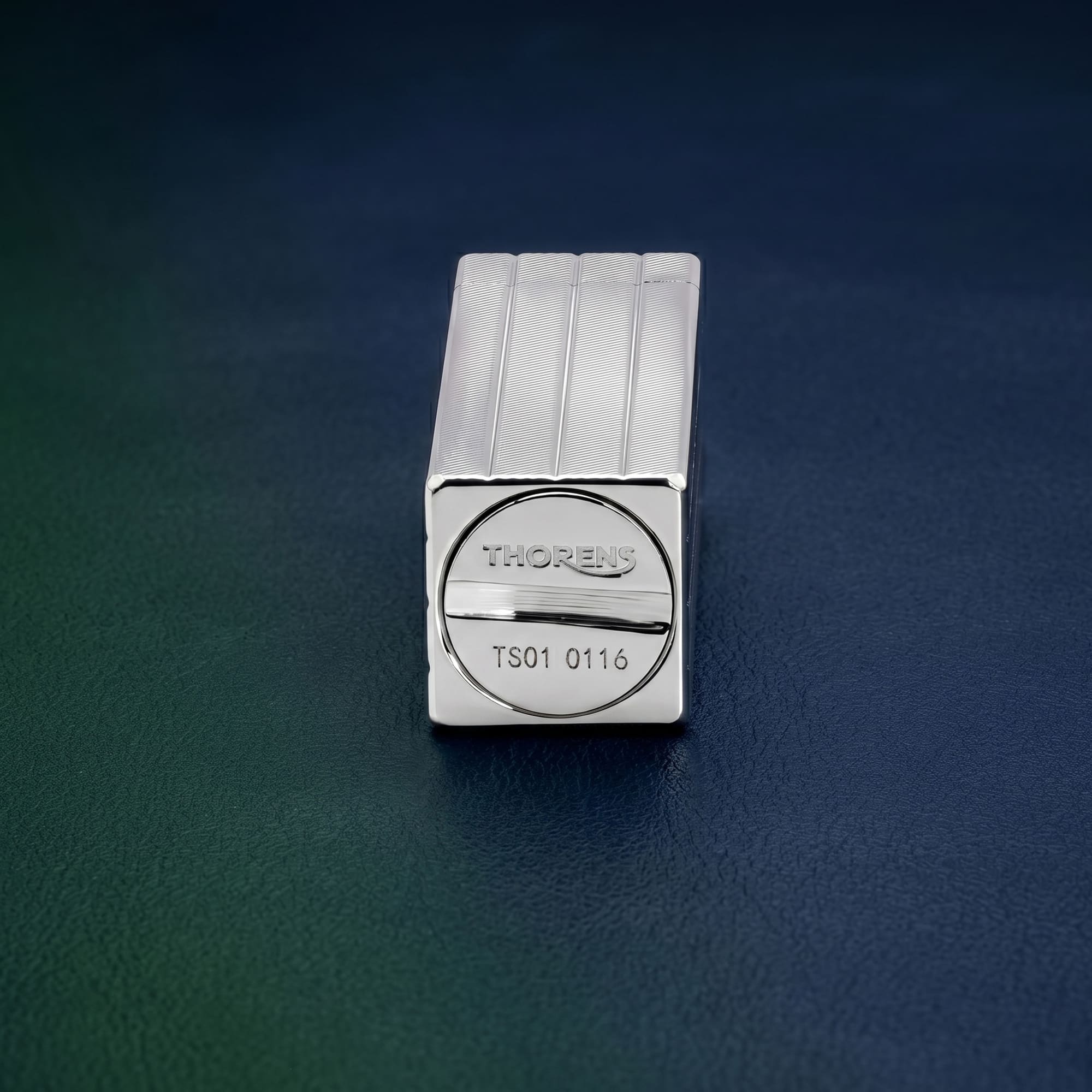 Rectangular Lighter - Diagonal Pattern - Silver - Image 8