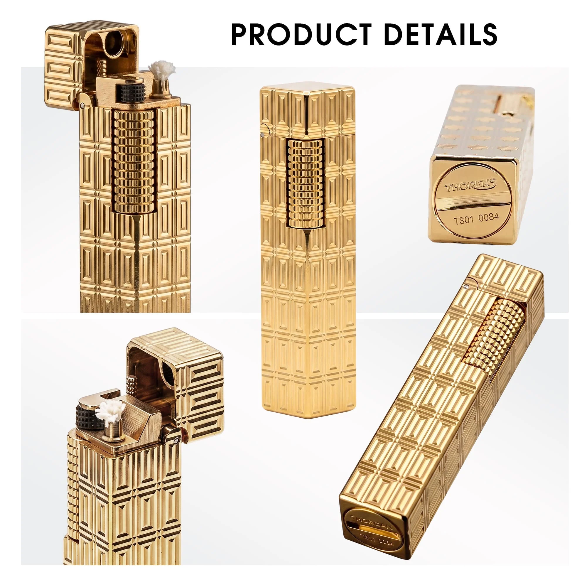 Rectangular Lighter - Geometric Block Pattern - Extended Roller - Image 6