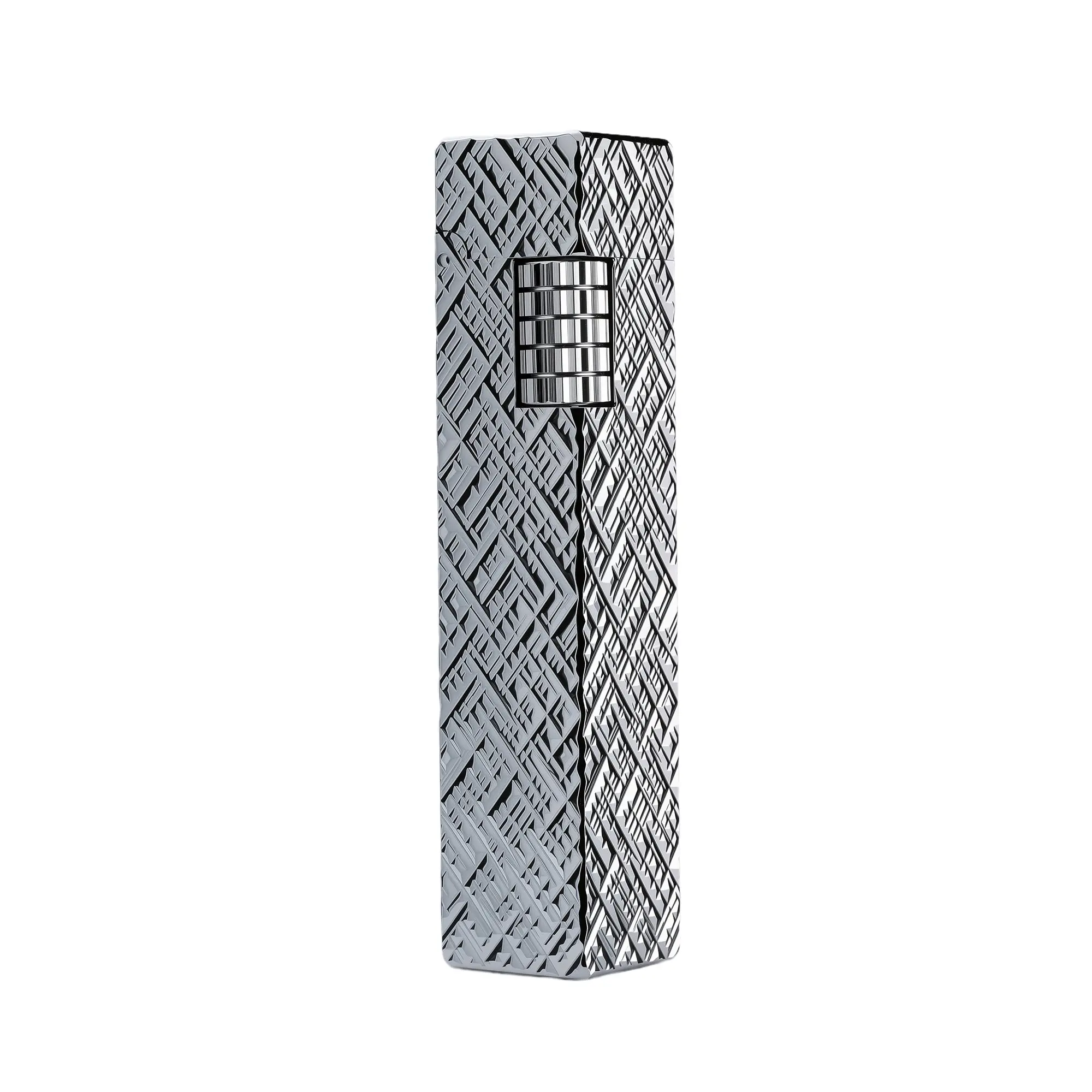 Rectangular Lighter - Silver Carving