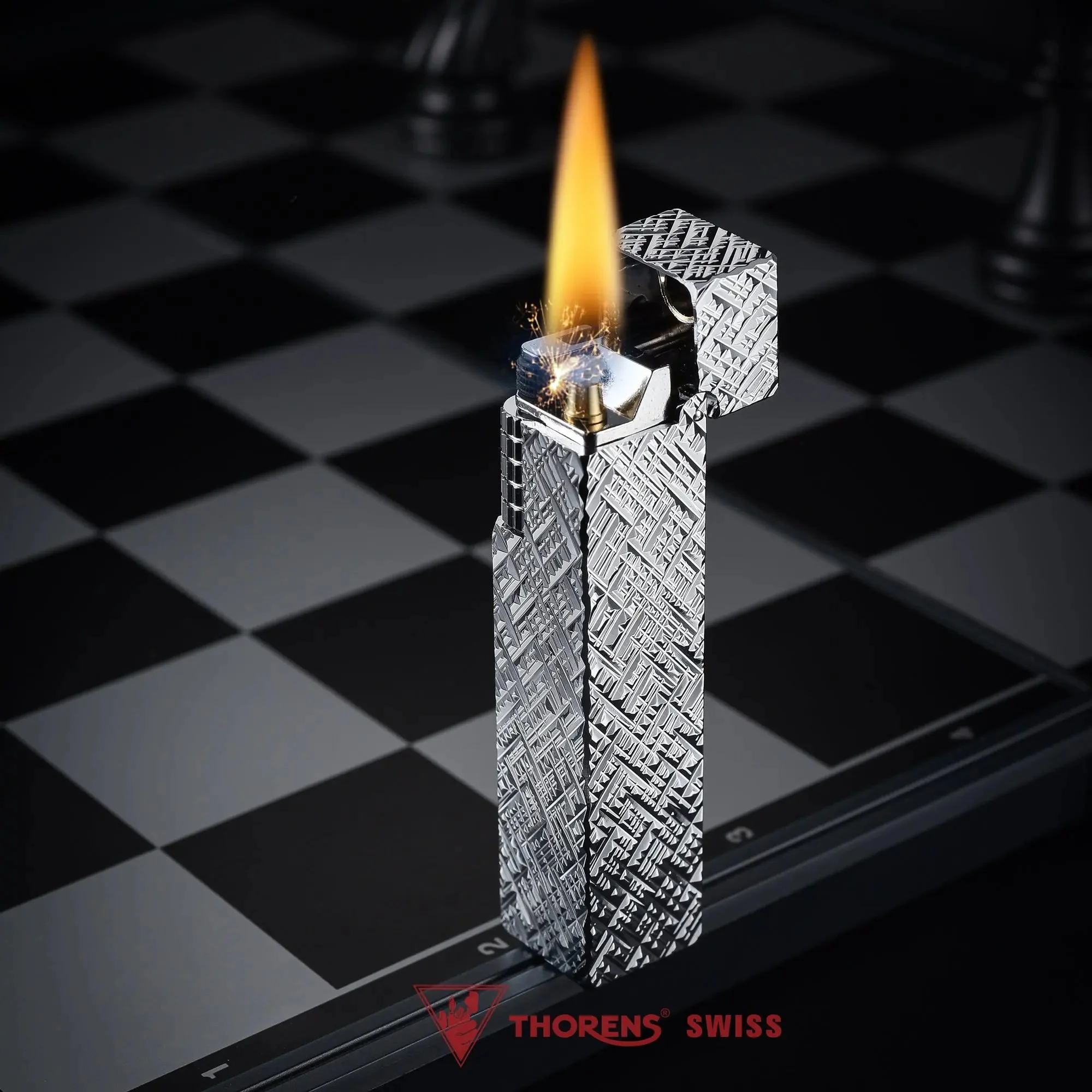 Rectangular Lighter - Silver Carving - Image 3