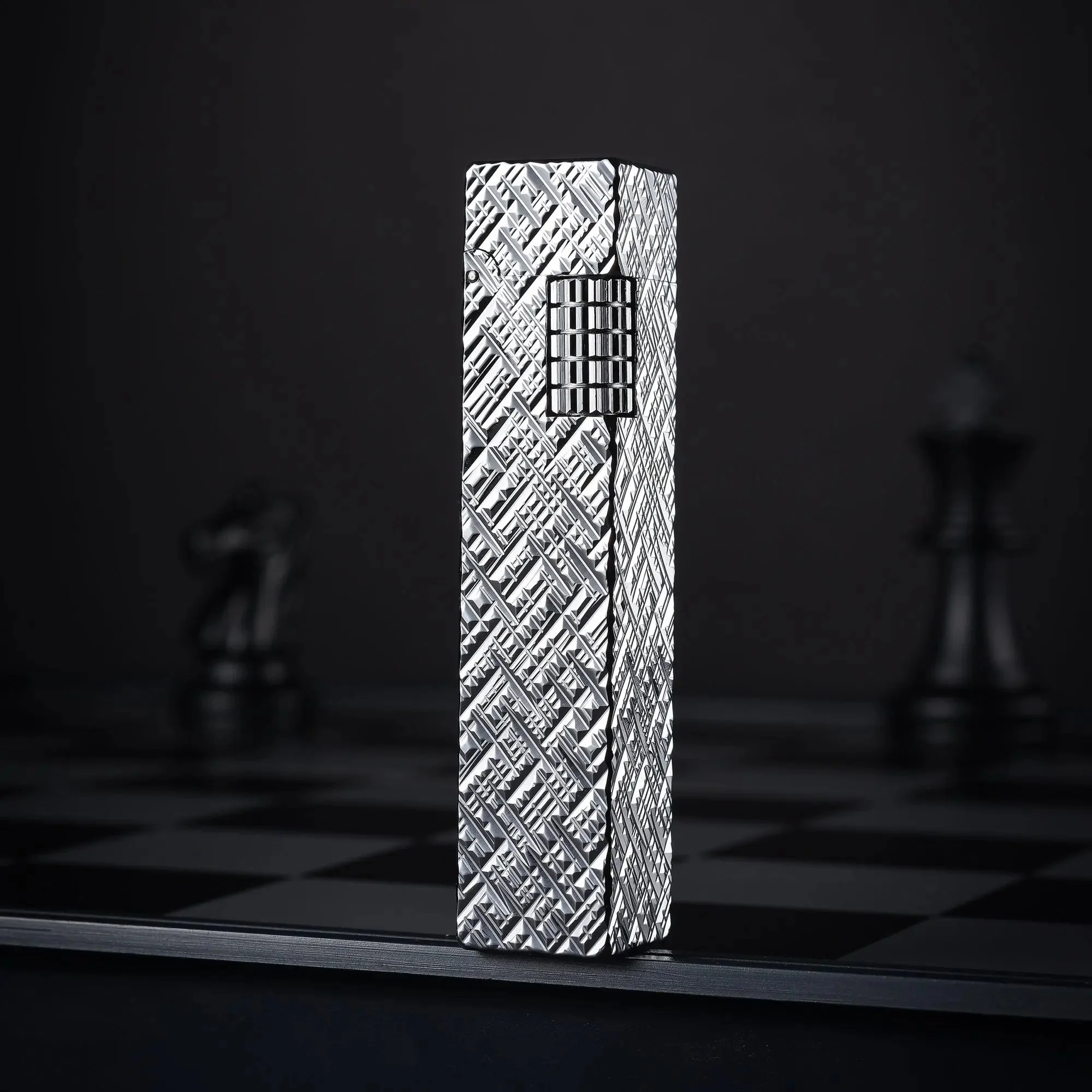 Rectangular Lighter - Silver Carving - Image 7