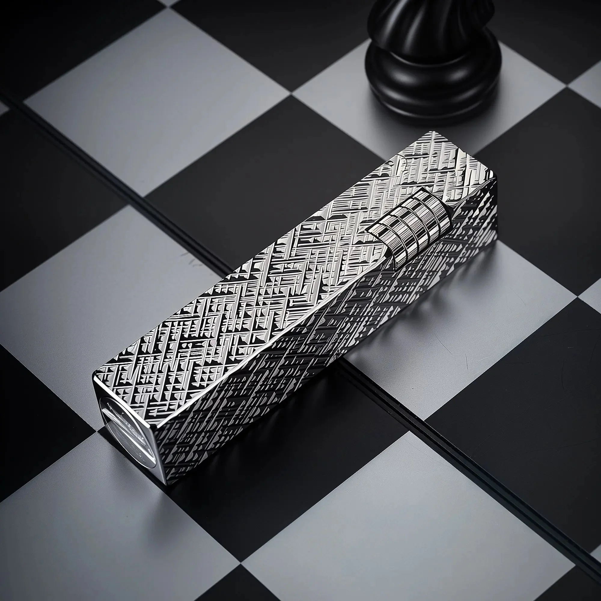Rectangular Lighter - Silver Carving - Image 8
