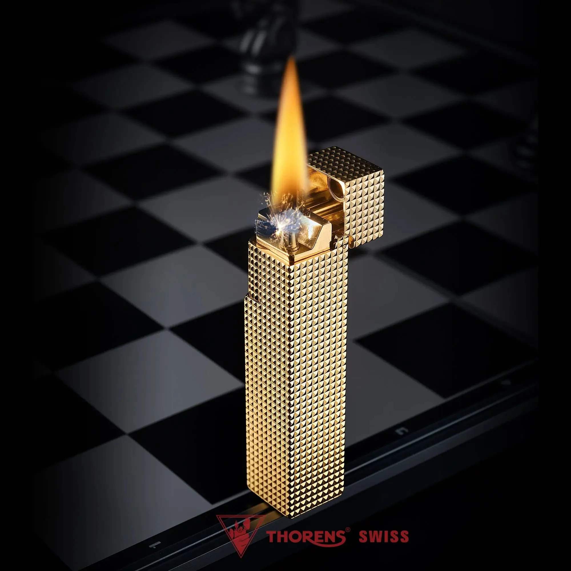 Rectangular Lighter - Small Square - Gold - Image 3