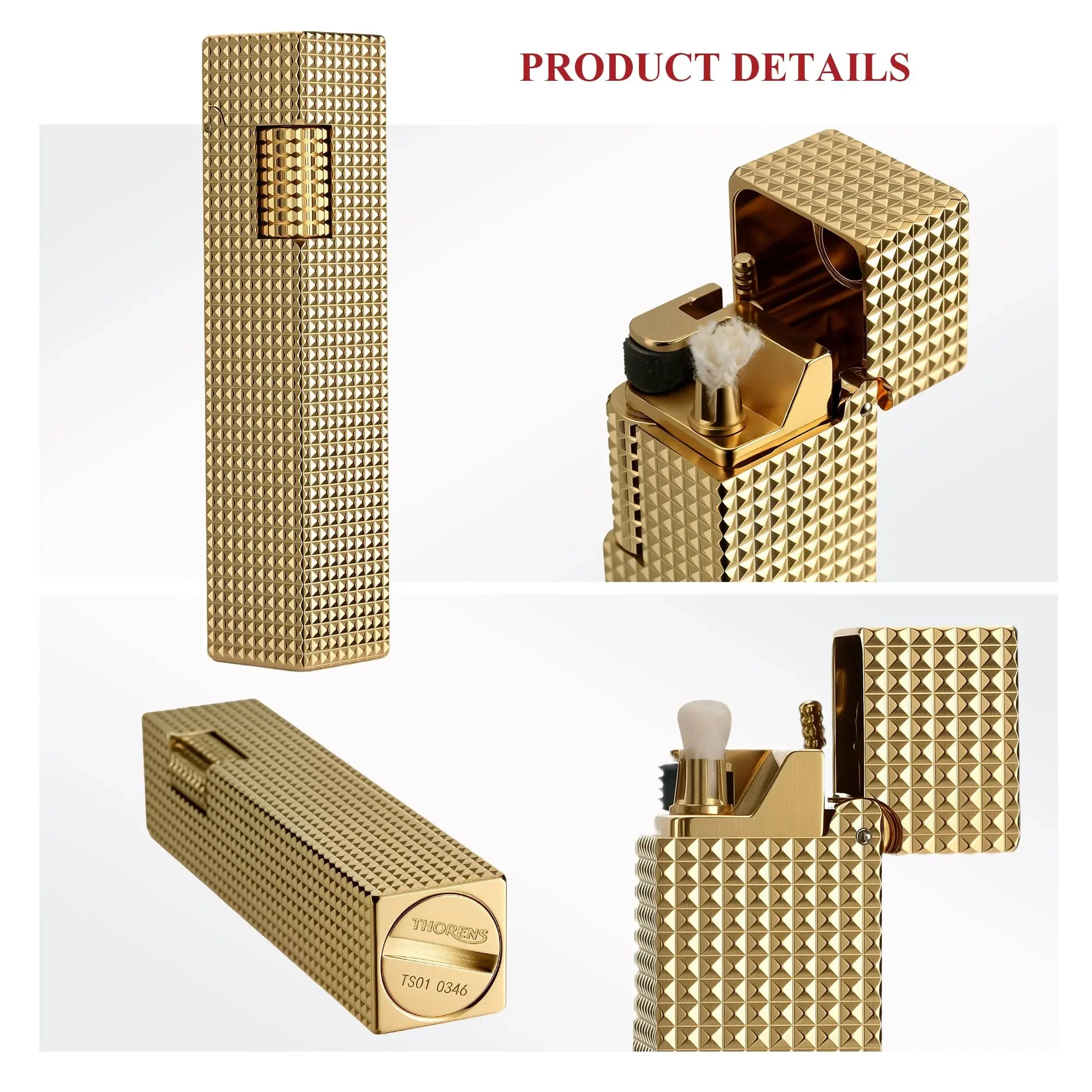 Rectangular Lighter - Small Square - Gold - Image 6