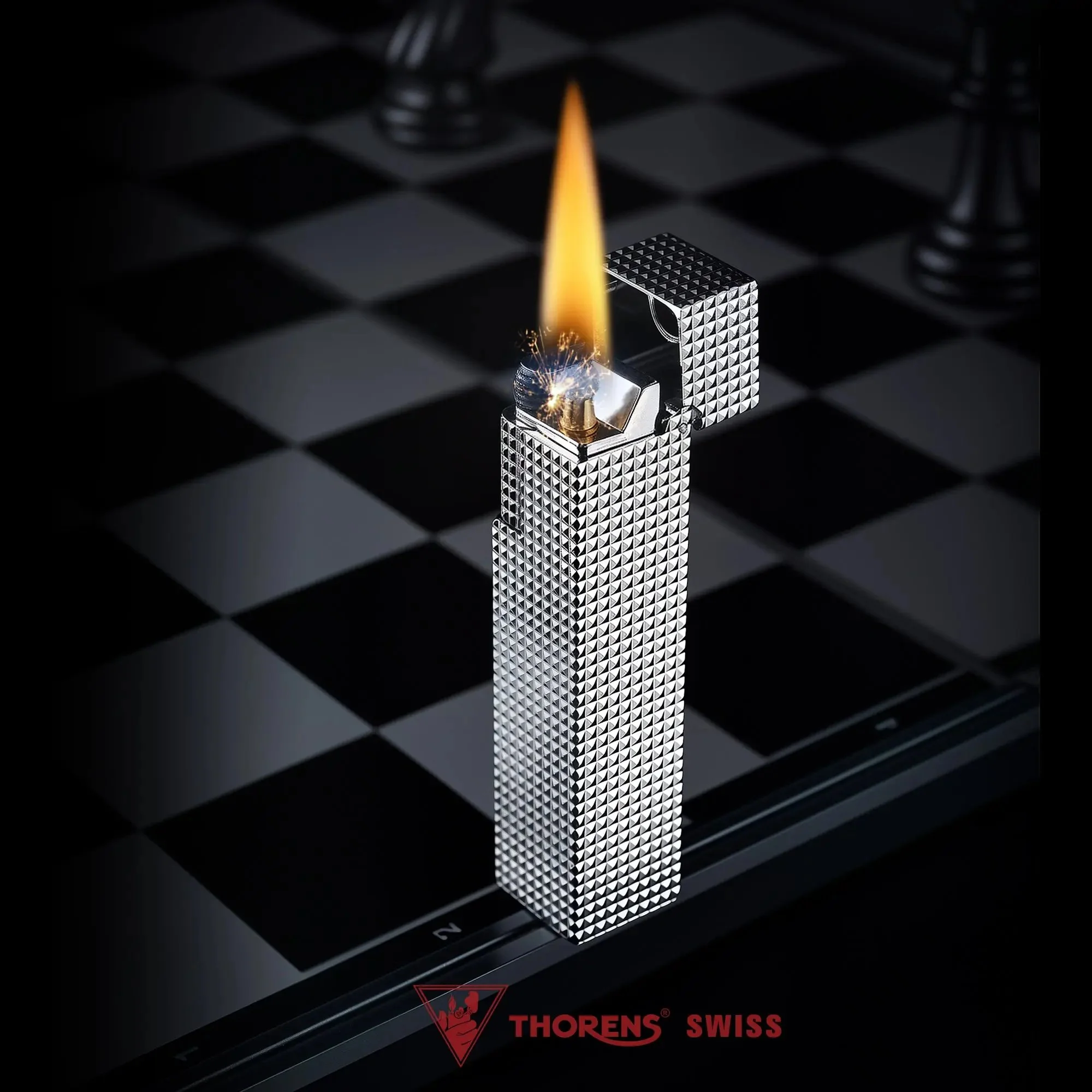 Rectangular Lighter - Small Square - Silver - Image 3