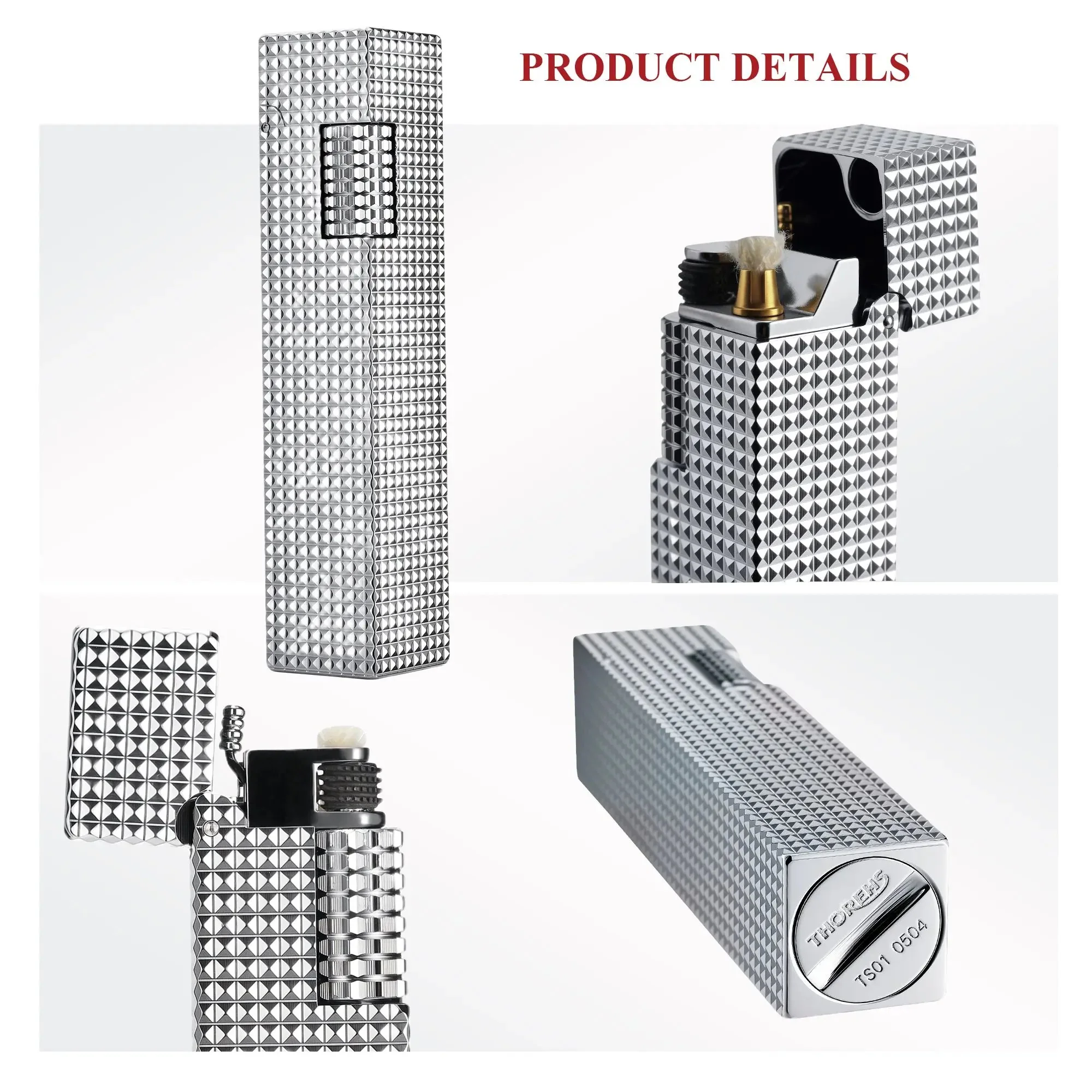 Rectangular Lighter - Small Square - Silver - Image 6