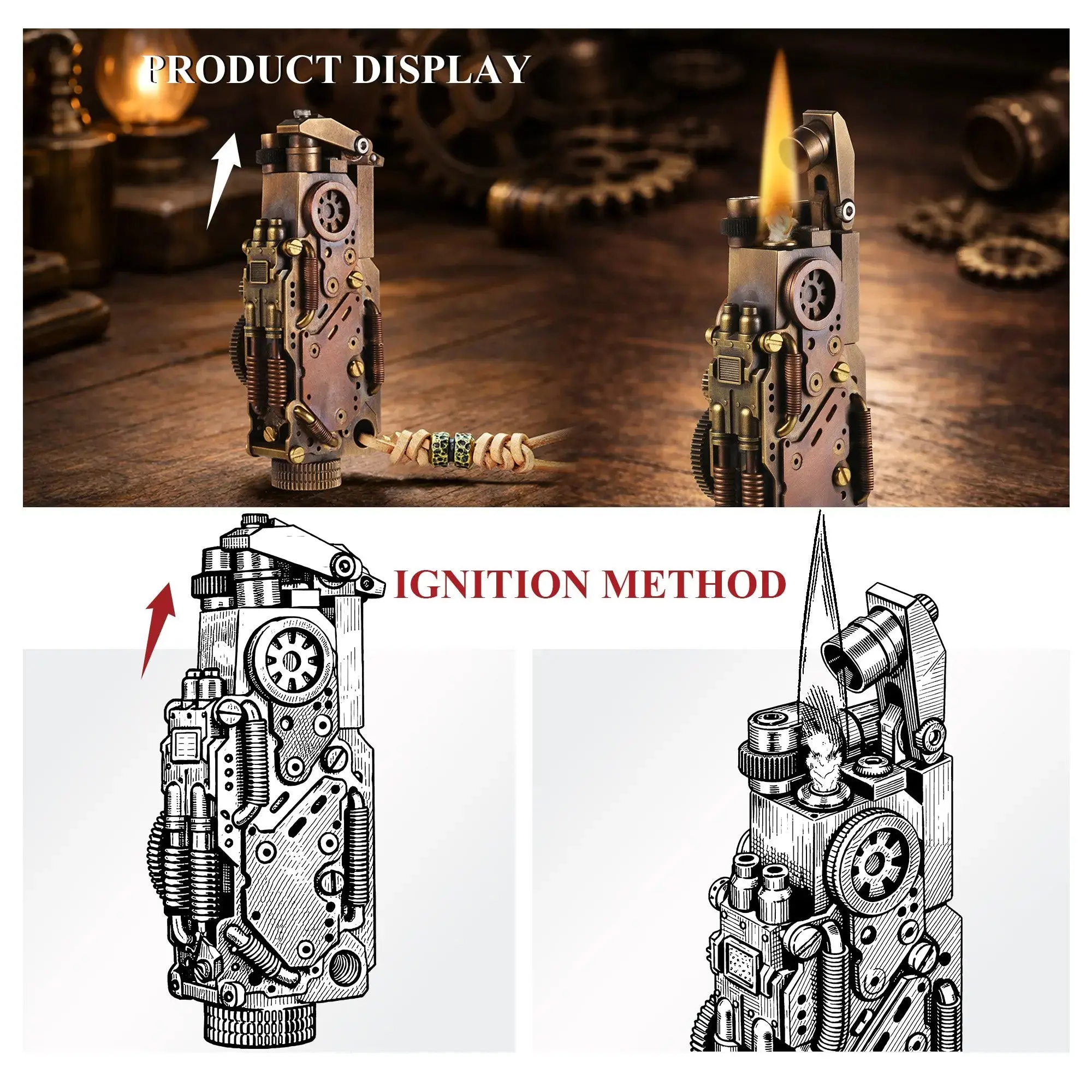 Steampunk – Mechanical Grip - Grand Gear - Antique Bronze - Image 5